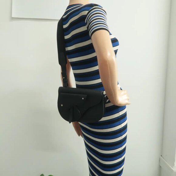 100% Authentic DIOR Saddle Dior Oblique Black Leather Crossbody Bag - Picture 12 of 12